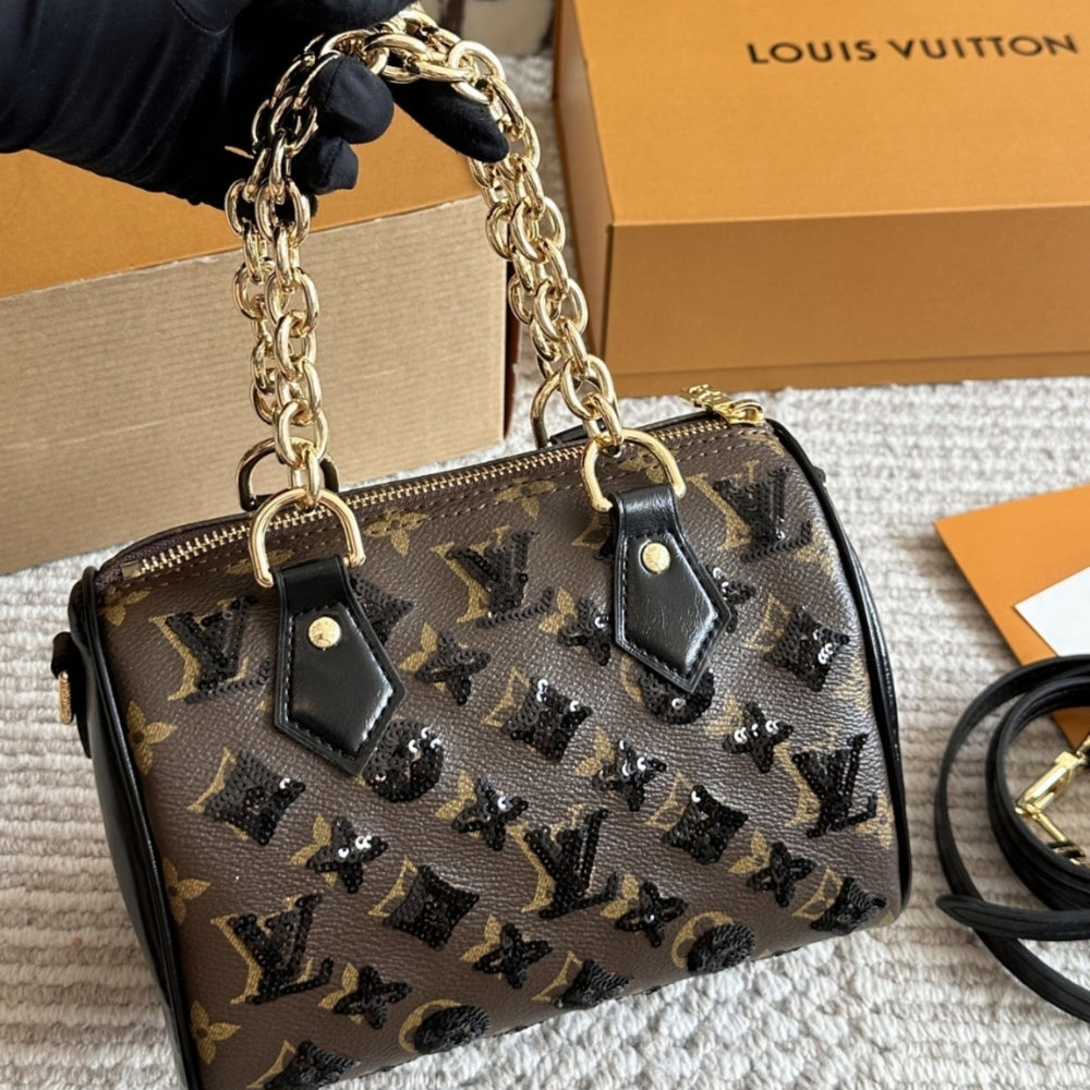 Louis Vuitton Speedy Bandouliere 20 Monogram Canvas Brown 20Cm M26314