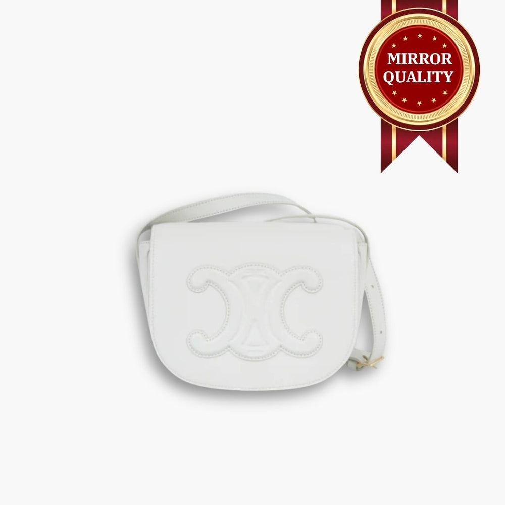 Mirror Quality – Celine Folco Cuir Triomphe In White