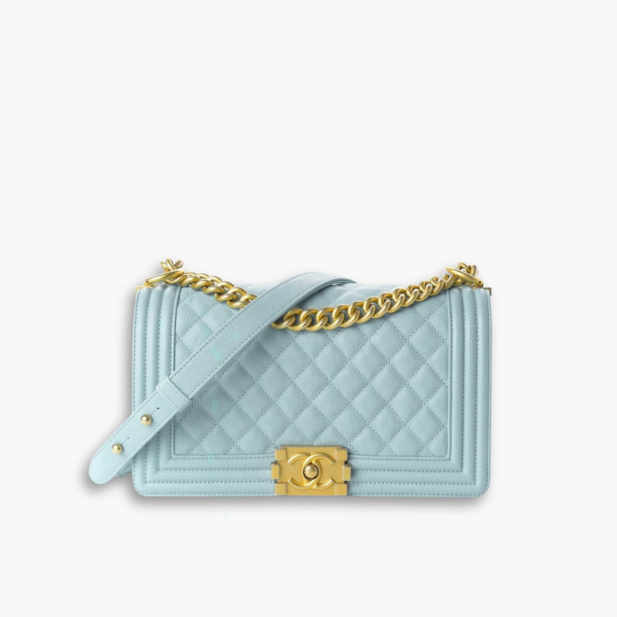 Chanel Medium Boy Bag Light Blue 25cm