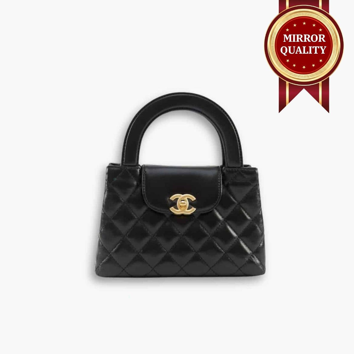 Mirror Quality – Chanel Flap Bag with Camellia Flower Chain Black 26cm