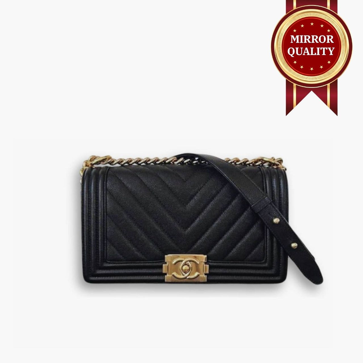 Mirror Quality – Chanel Large Boy Chanel Handbag White 25Cm A67086 B06643 10601