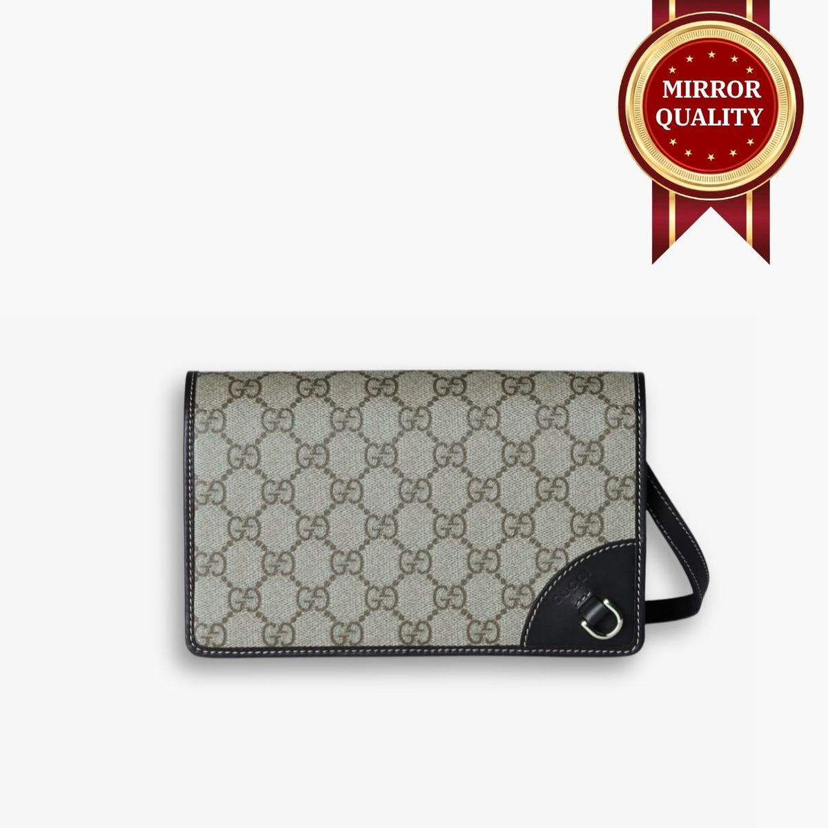Mirror Quality – Gucci GG Emblem Super Mini Shoulder Bag Black 20cm 820688 FAD6L 9741