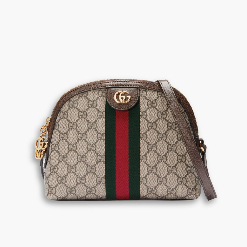 Gucci Ophidia Small Shoulder Bag GG Supreme Beige Ebony 23Cm 499621 K05NG 8745