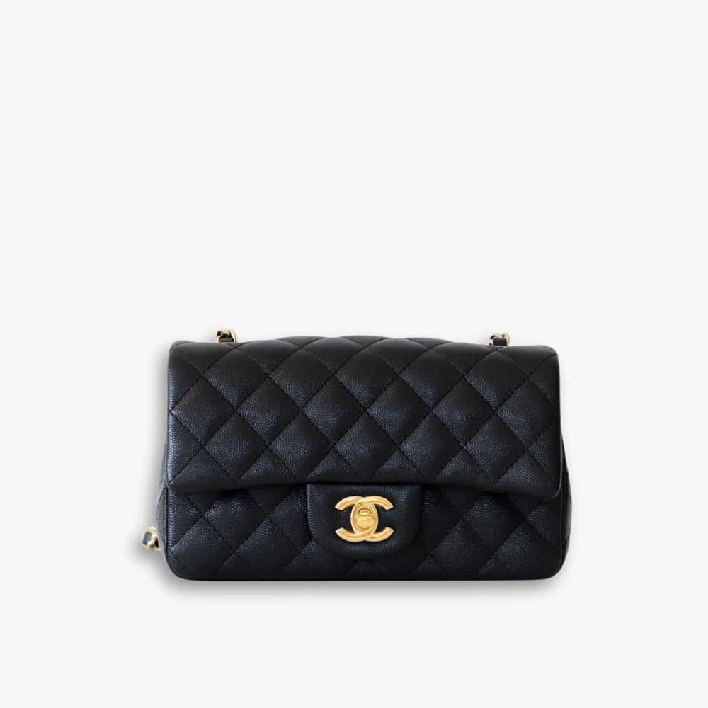 Chanel Classic Flap Crossbody Bag In Black 20cm