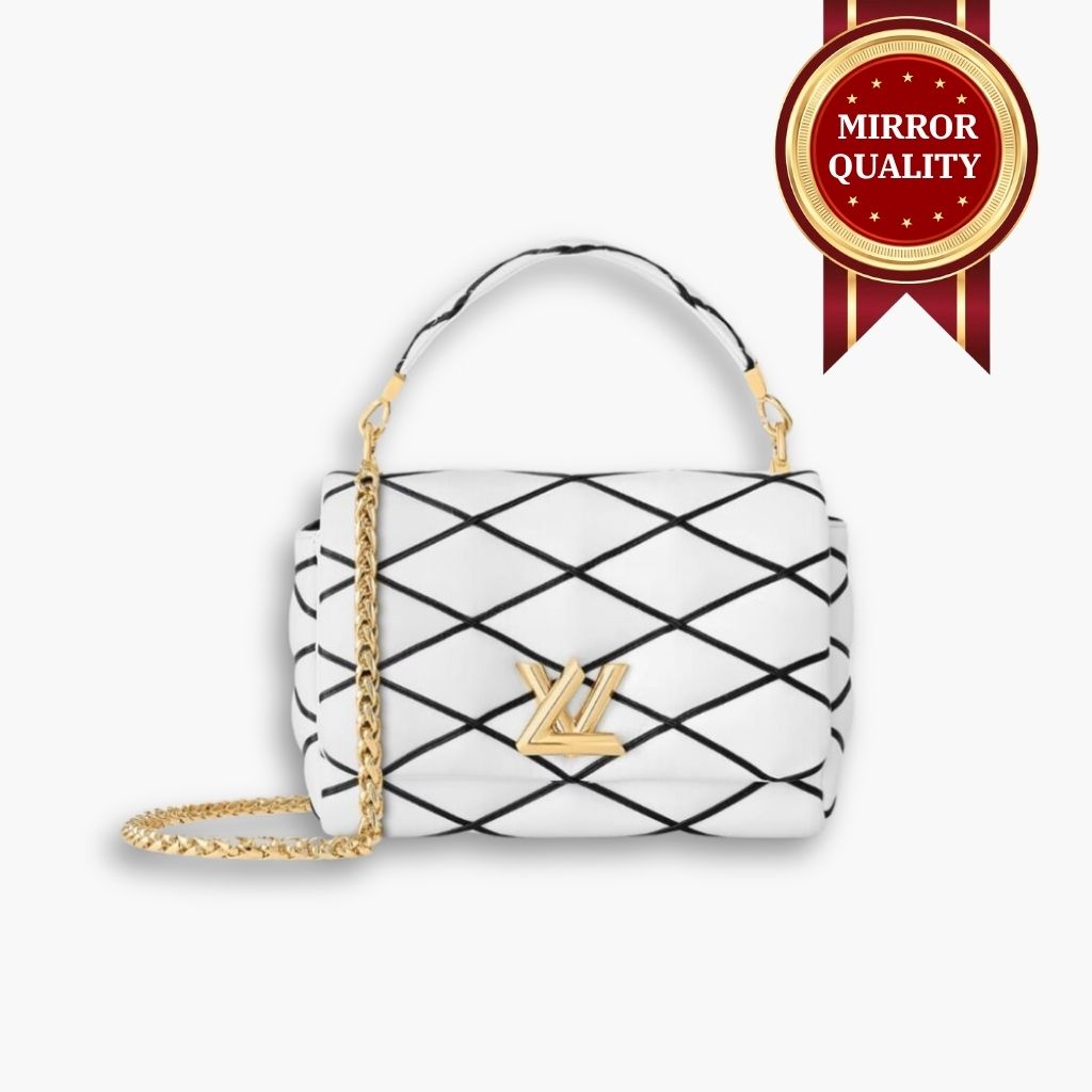 Mirror Quality – Louis Vuitton GO-14 MM White Black 23Cm M22890