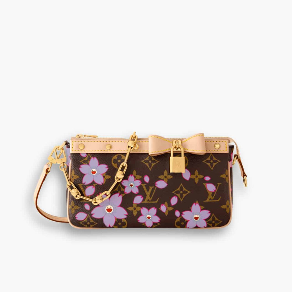 Louis Vuitton X Murakami Pochette Accessoires Sakura Brown 22cm M13666