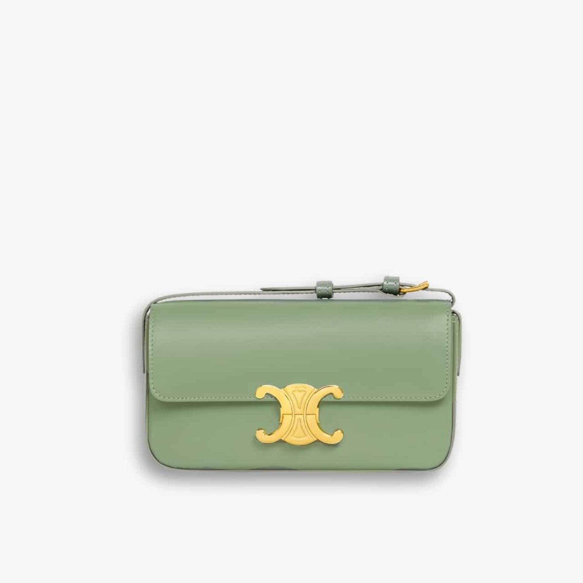 Celine Triomphe Shoulder Bag In Green 20cm 194143BF4 31LA
