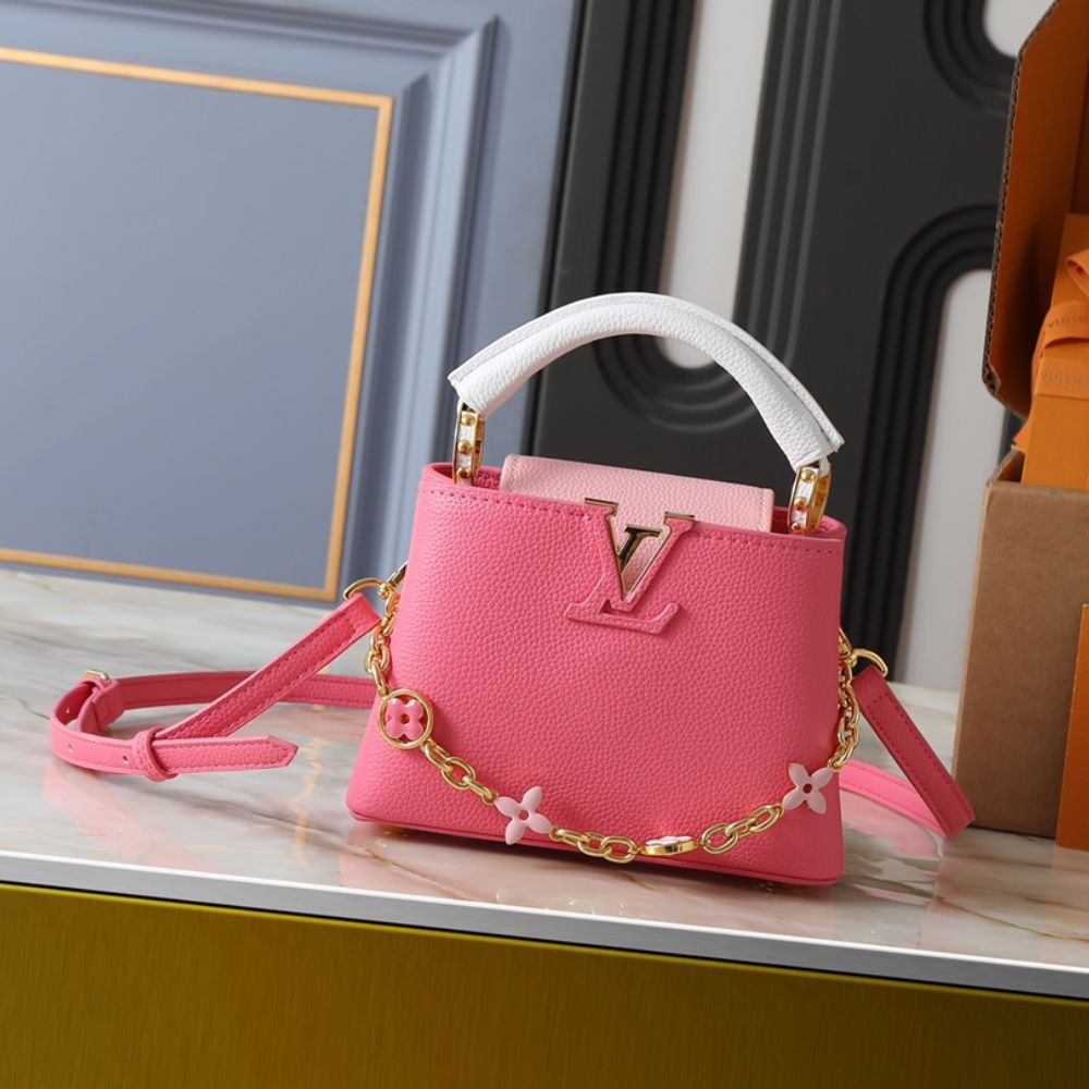 Louis Vuitton Capucines Mini Rose Chamallow Pink 21cm M22375