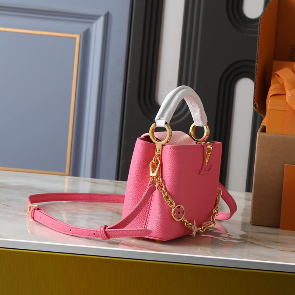Louis Vuitton Capucines Mini Rose Chamallow Pink 21cm M22375
