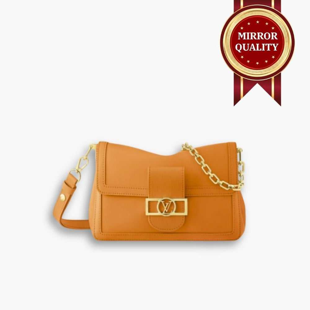 Mirror Quality – Louis Vuitton Dauphine Soft MM Bag Orange 24Cm M25048