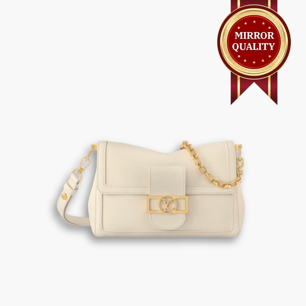 Mirror Quality – Louis Vuitton Dauphine Soft MM Bag White 24Cm M25050