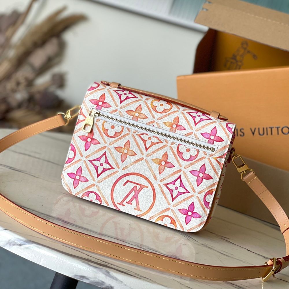 Mirror Quality – Louis Vuitton Pochette Metis Bag Monogram Tiles Coral 25Cm M11461
