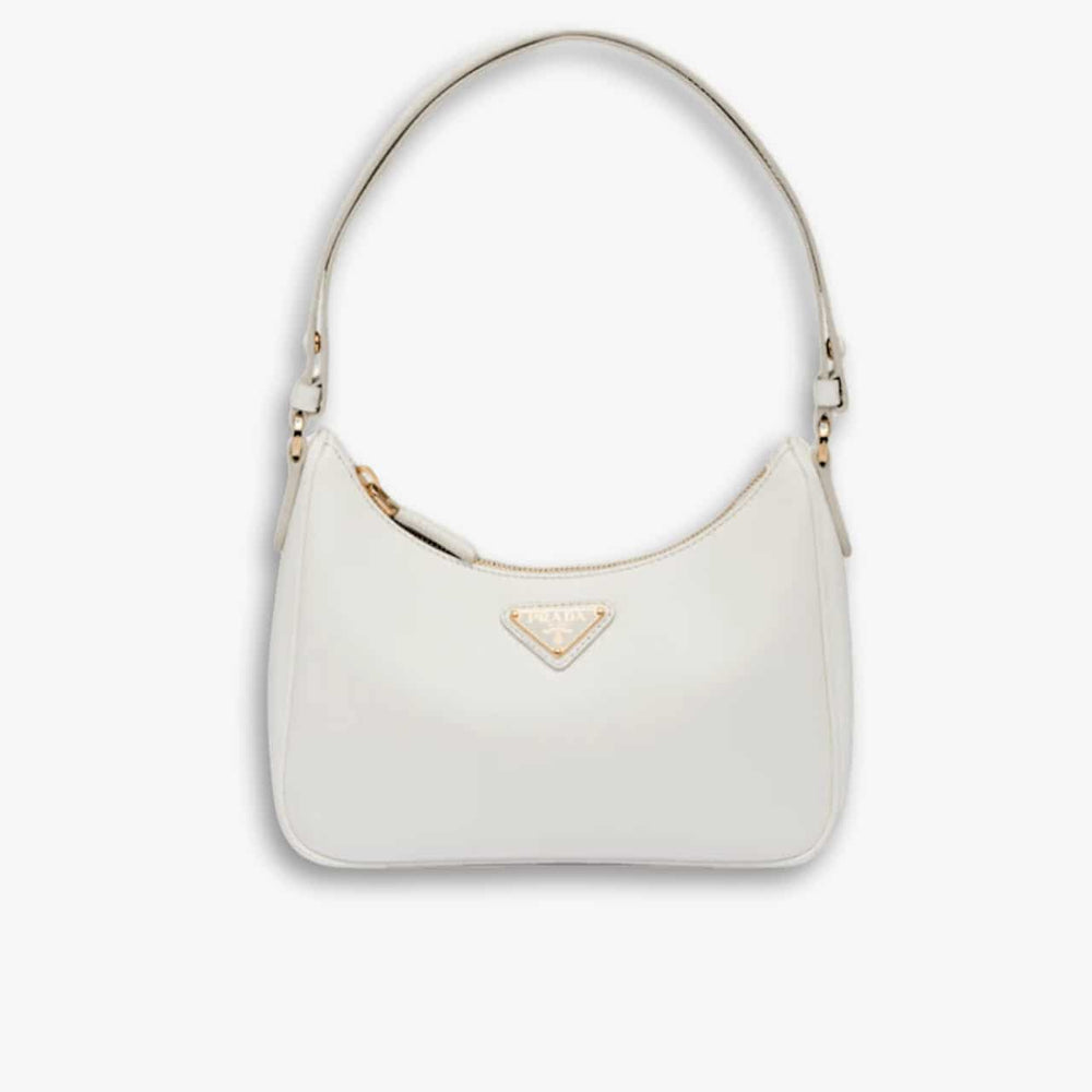 Prada Re-Edition Saffiano White 22cm