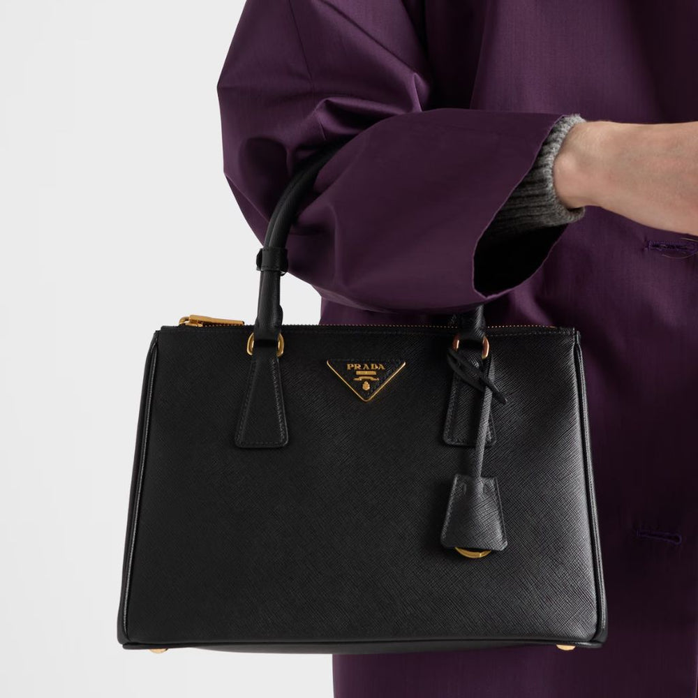 Prada Galleria Medium Saffiano Leather Bag Black 28cm 1BA863 NZV F0002 V EOO