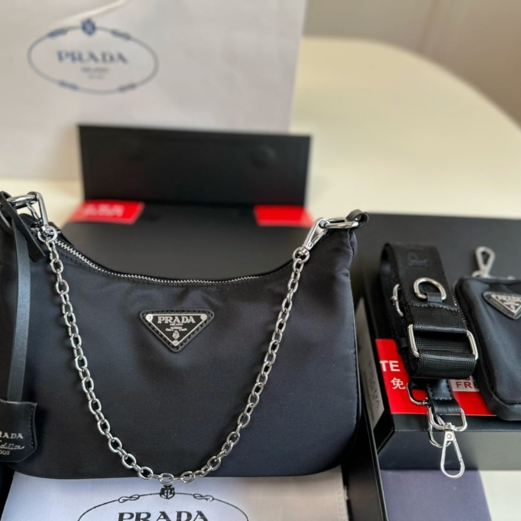Prada Re Edition 2005 Re Nylon Bag Black 26cm