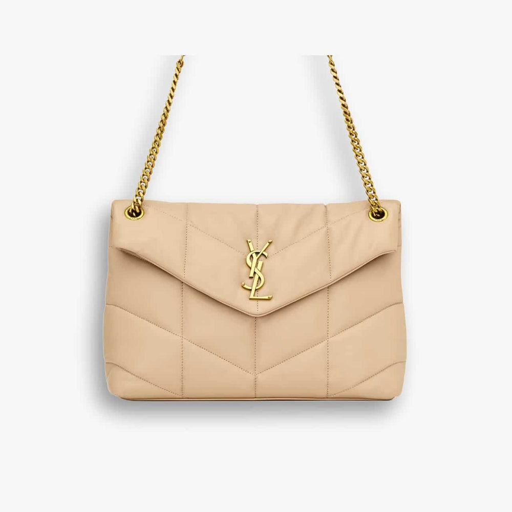 Saint Laurent Puffer Medium Beige 35Cm