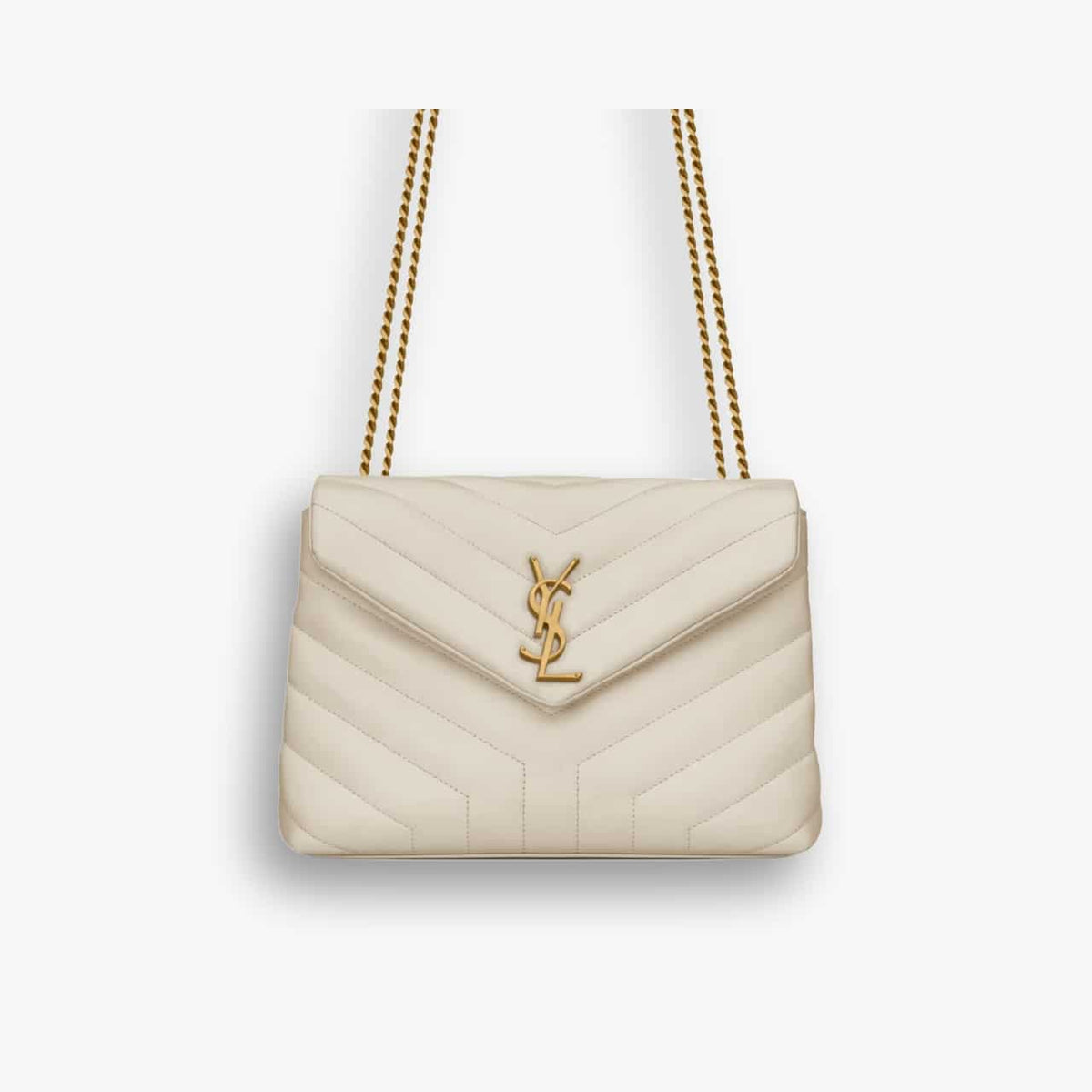 Saint Laurent Loulou Small White 25cm