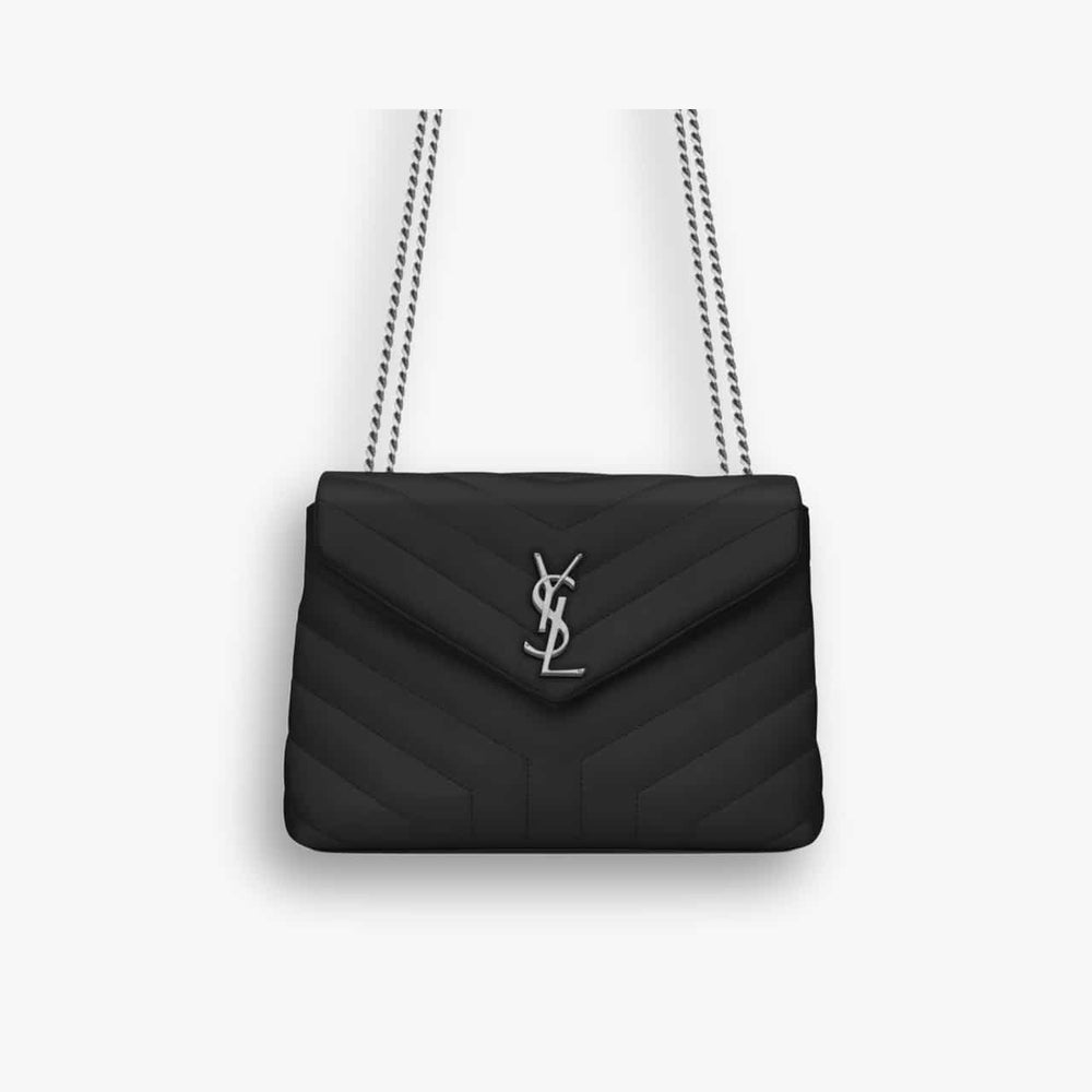 Saint Laurent Loulou Small Black Nickel 25cm