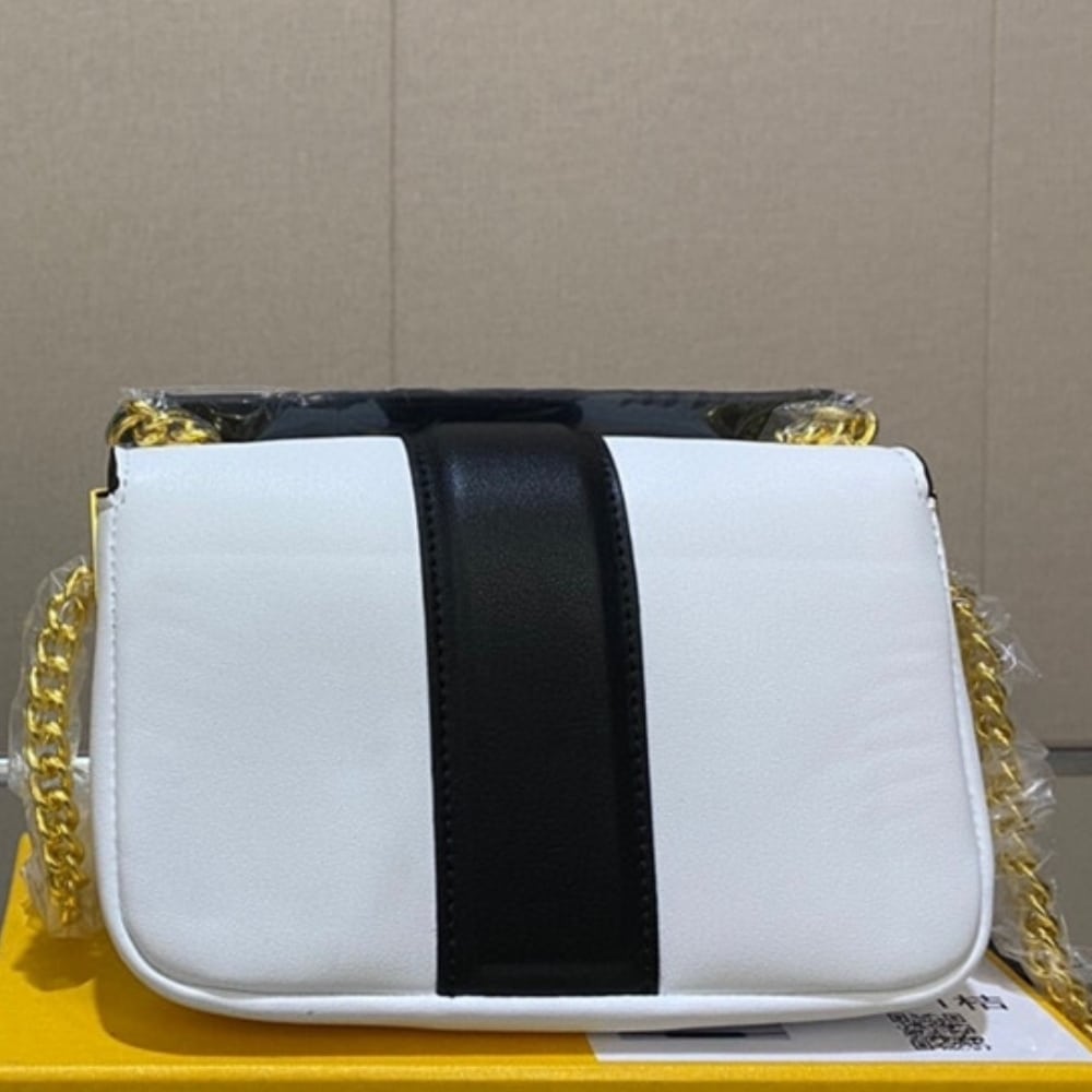 Fendi Baguette Mini Bag White 19cm