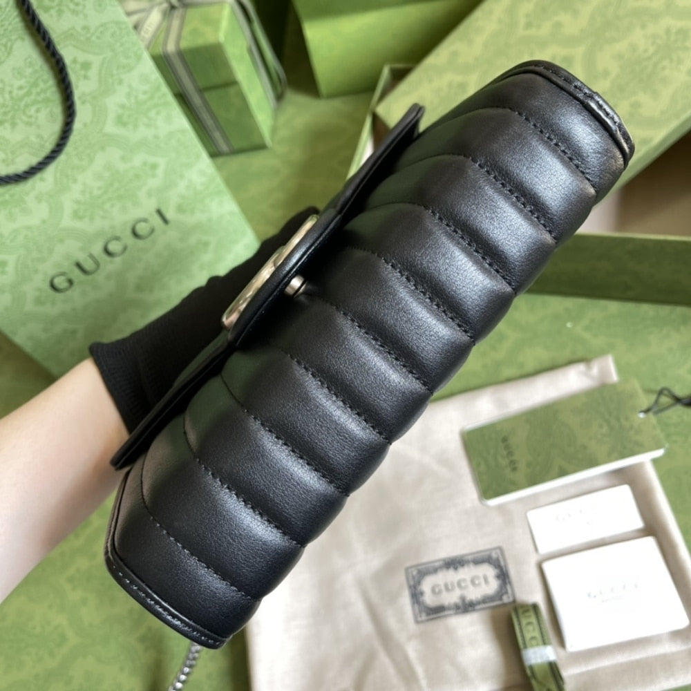 Gucci Marmont Mini Matelasse Bag Black 20cm