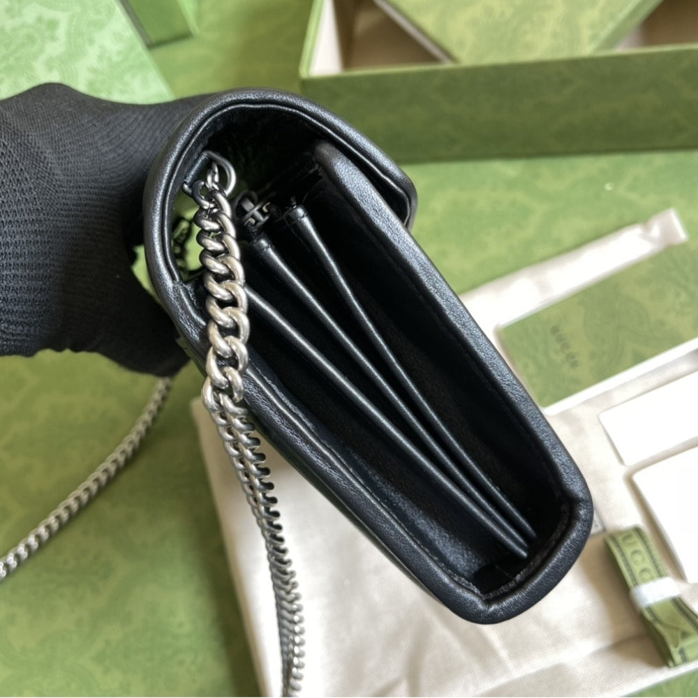 Gucci Marmont Mini Matelasse Bag Black 20cm