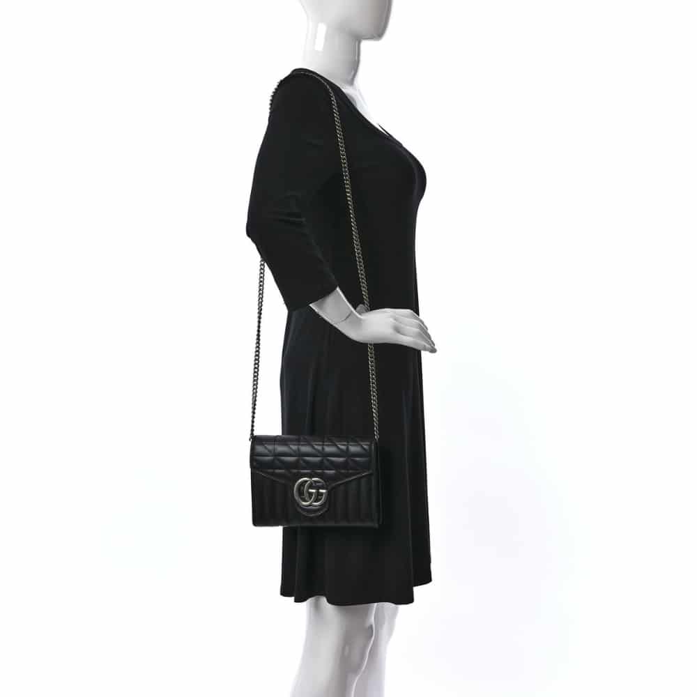 Gucci Marmont Mini Matelasse Bag Black 20cm