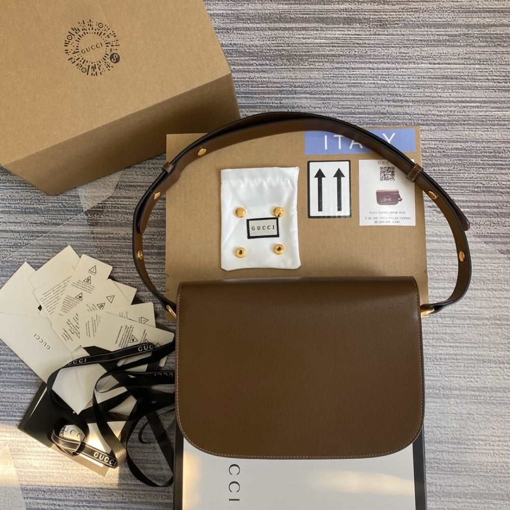 Gucci Horsebit 1955 Bag Brown 25cm 602204 1DB0G 2361