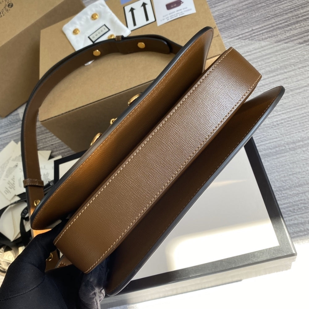 Gucci Horsebit 1955 Bag Brown 25cm 602204 1DB0G 2361