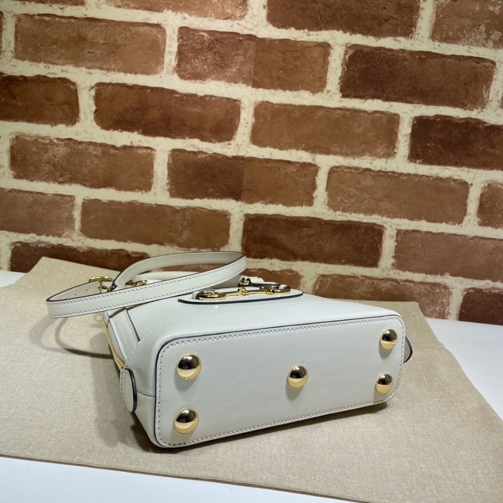 Gucci Horsebit 1955 Bag White 20cm