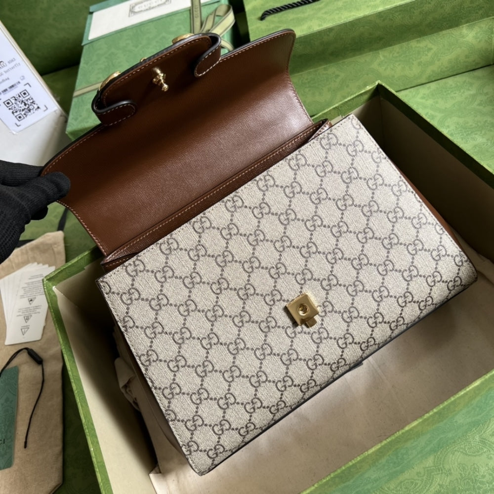 Gucci Horsebit 1955 Bag Ebony Brown 29cm 702049 9AAAJ 8563
