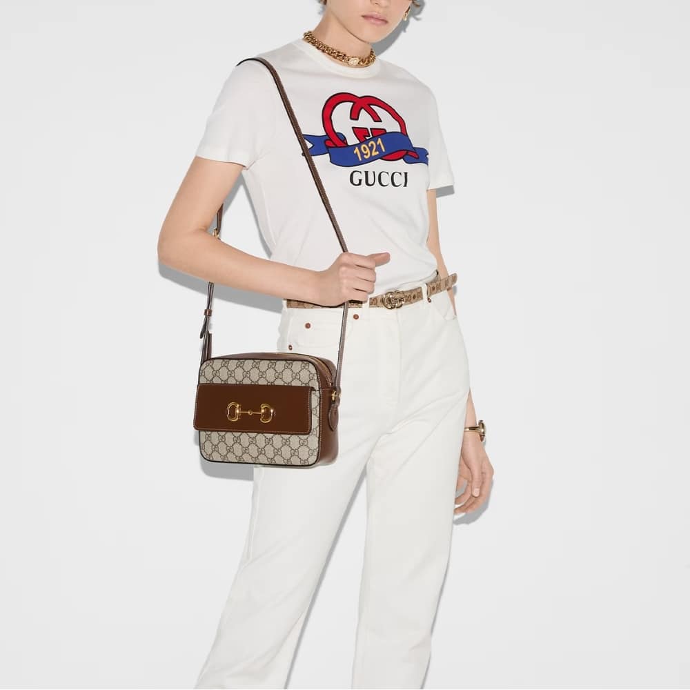 Gucci Horsebit 1955 Bag Brown 22.5cm 645454 92TCG 8563