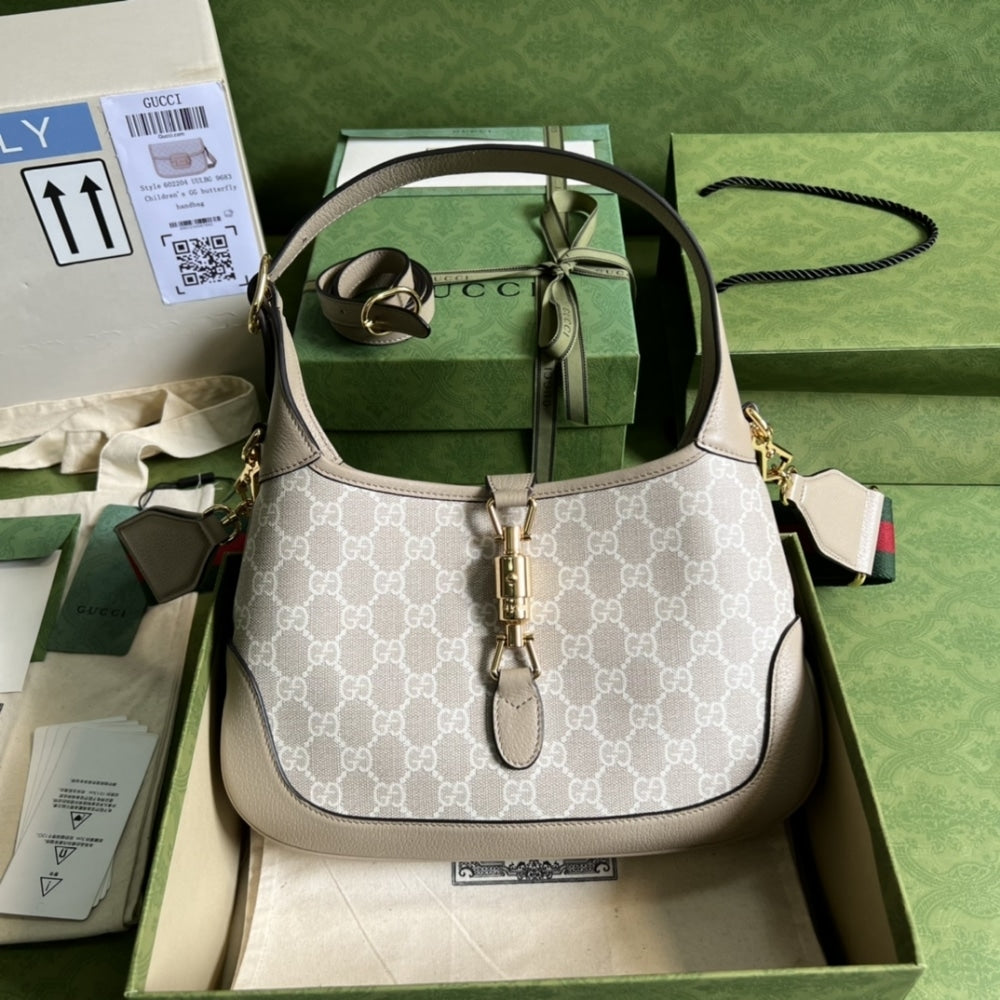 Gucci Jackie 1961 Small Bag Beige White 28 cm ‎678843 UULAG 9682