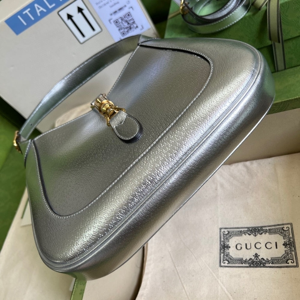 Gucci Jackie 1961 Small Bag 28 cm Silver 636709 1TR0G 8106