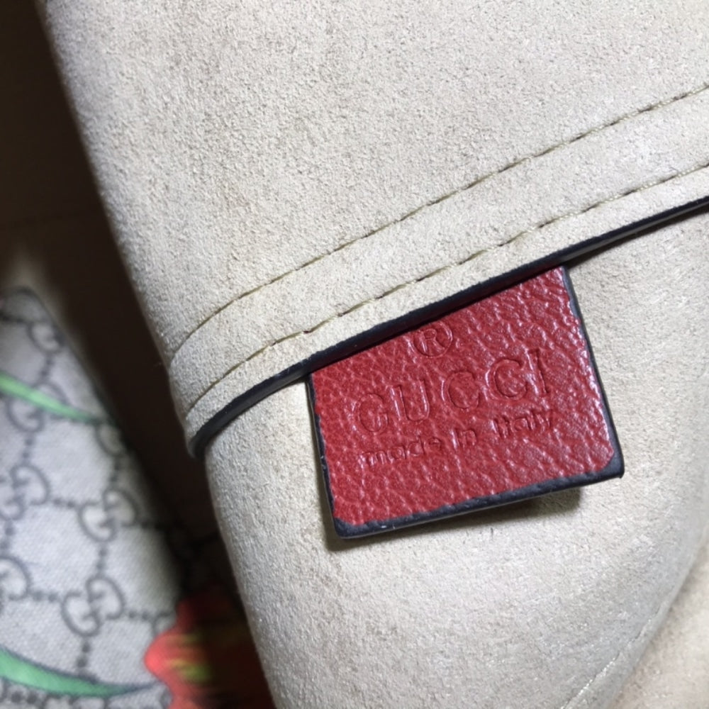 Gucci Ophidia GG Flora Medium Tote In Red 44cm