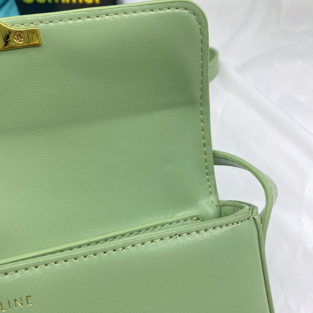 Celine Triomphe Shoulder Bag In Green 20cm 194143BF4 31LA
