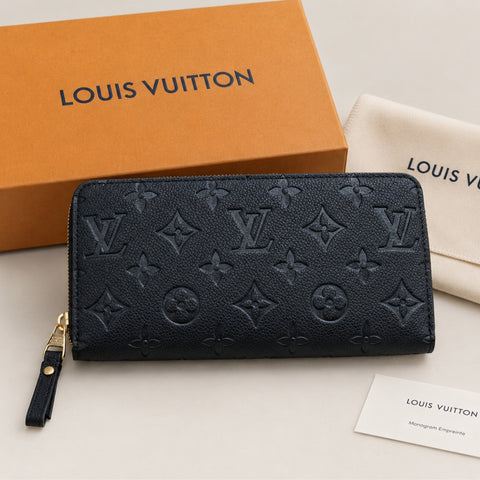 Louis Vuitton Zippy Wallet Black 19Cm M61864