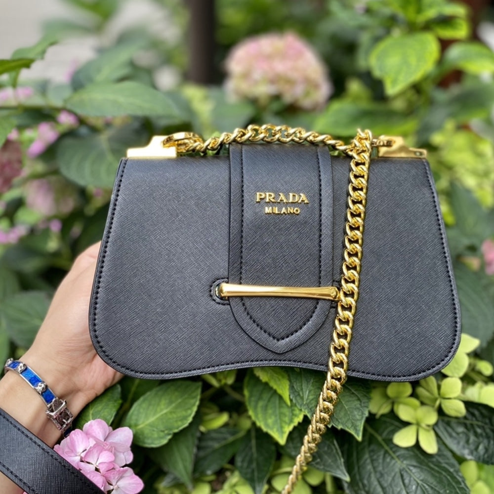 Prada Sidonie Saffiano Black 24cm 1BD184 2AIX F0002
