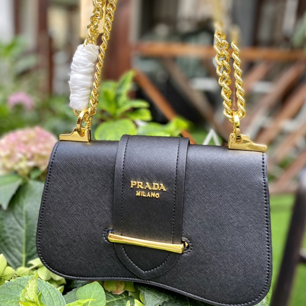 Prada Sidonie Saffiano Black 24cm 1BD184 2AIX F0002
