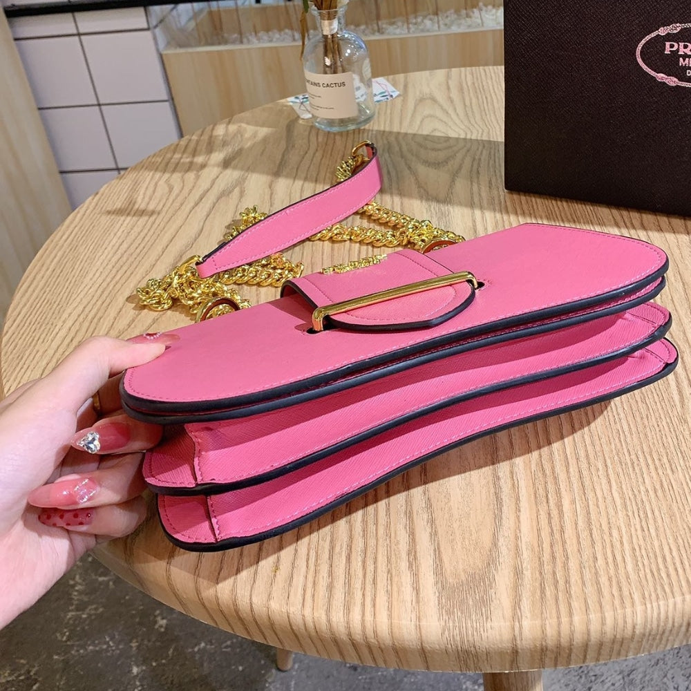 Prada Sidonie Saffiano Pink 24cm
