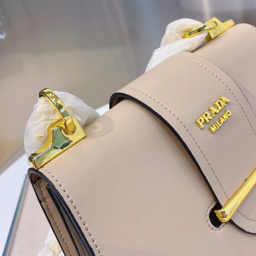 Prada Sidonie Saffiano Beige 24cm 1BD228 2AIX F0770