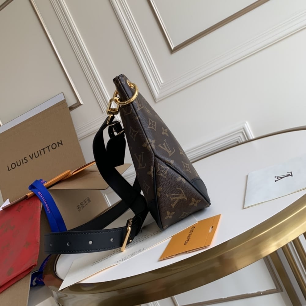 Louis Vuitton Monogram Odéon PM Bags Black 28cm M45353