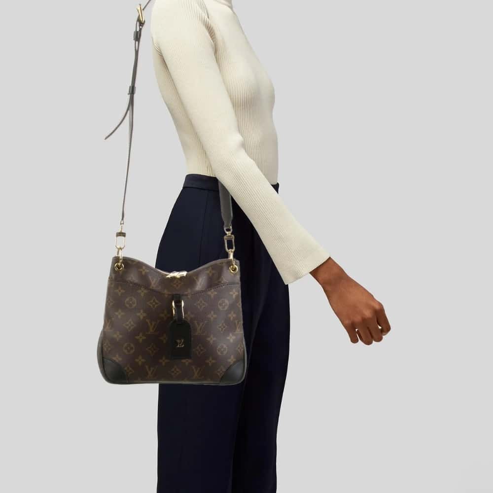 Louis Vuitton Monogram Odéon PM Bags Black 28cm M45353