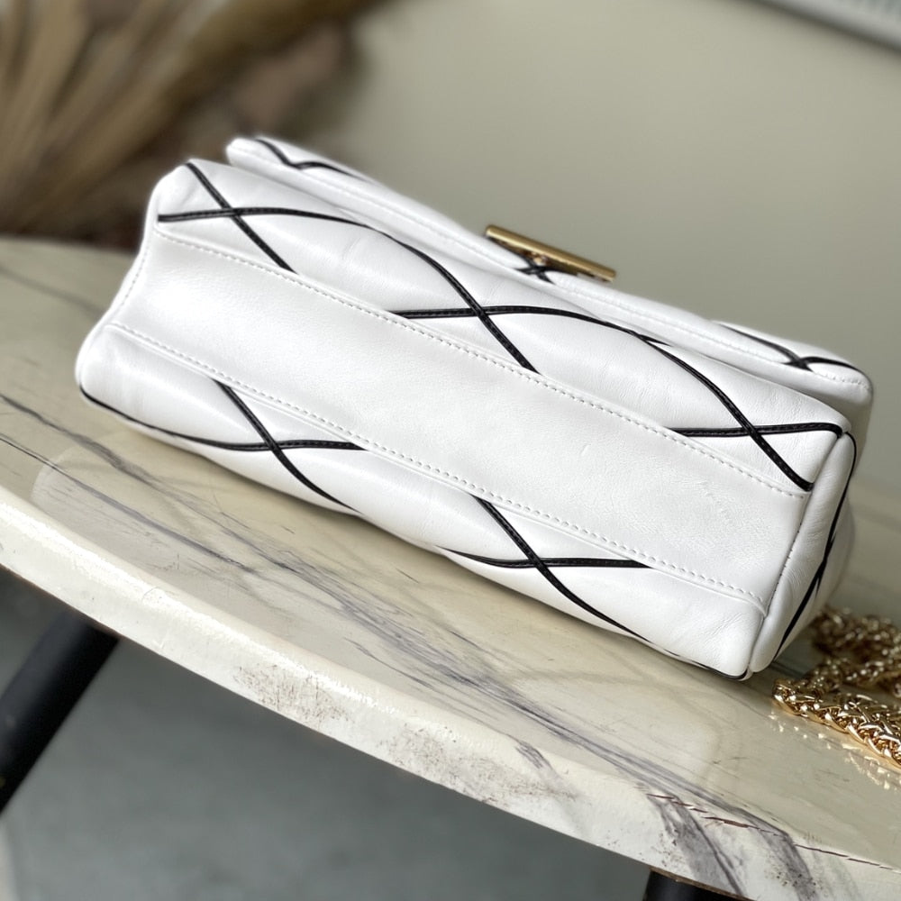 Mirror Quality – Louis Vuitton GO-14 MM White Black 23Cm M22890