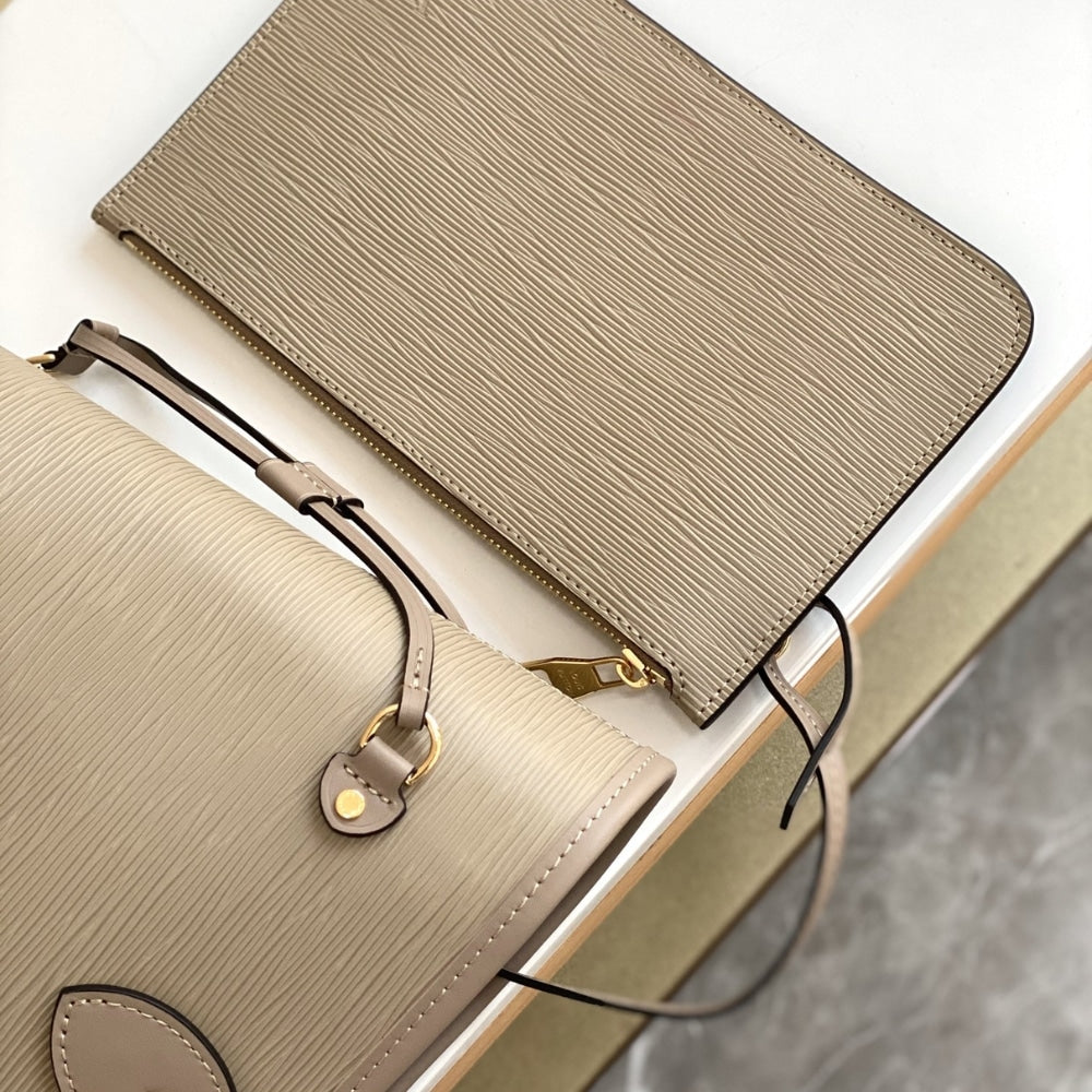 Louis Vuitton Epi Neverfull MM 32cm Galet Grey