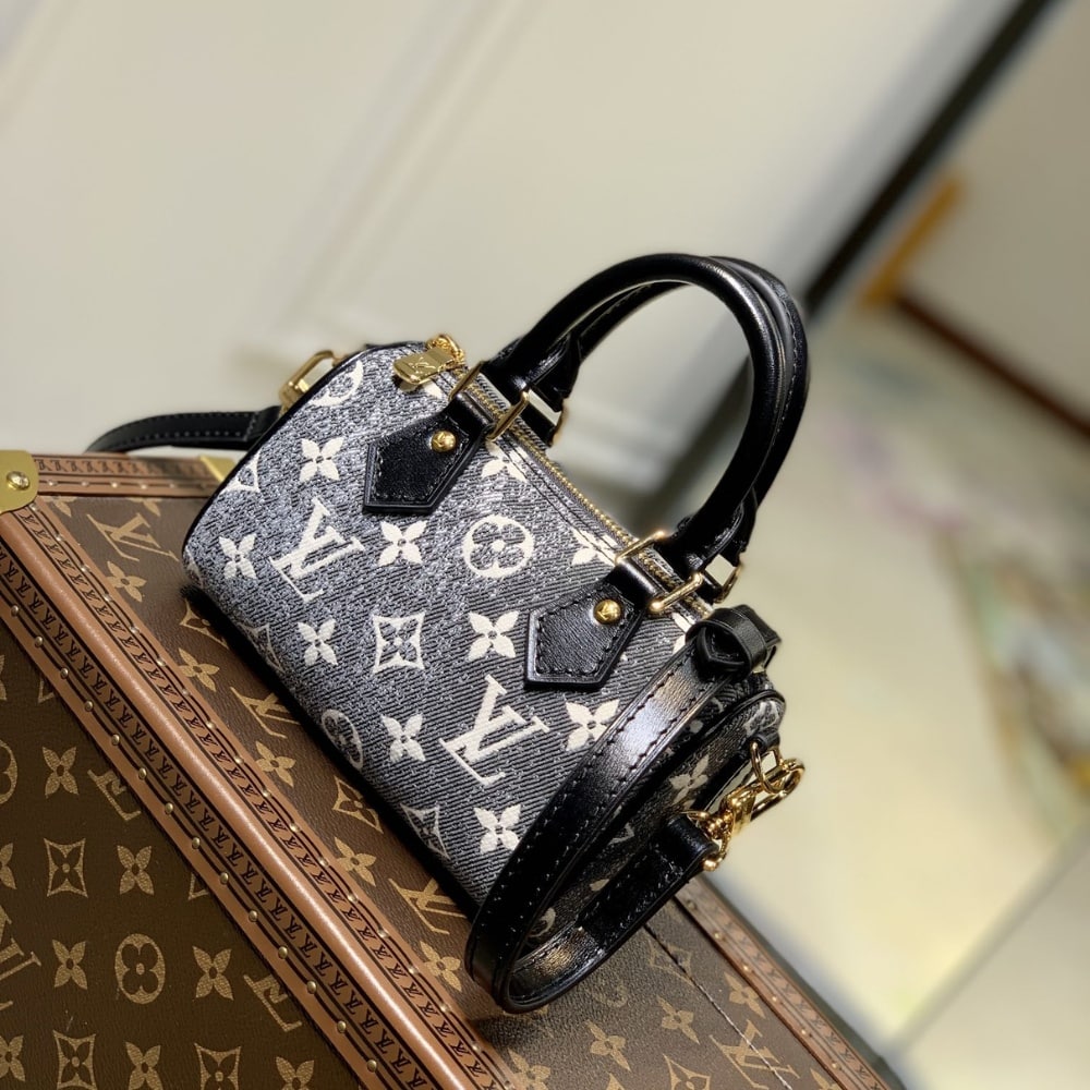 Louis Vuitton Nano Speedy Monogram in Denim 16cm