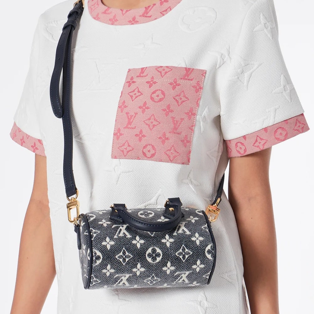 Louis Vuitton Nano Speedy Monogram in Denim 16cm