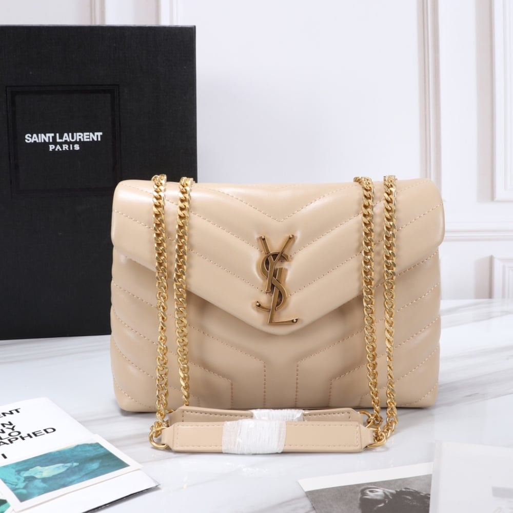 Saint Laurent Loulou Small Dark Beige 25cm
