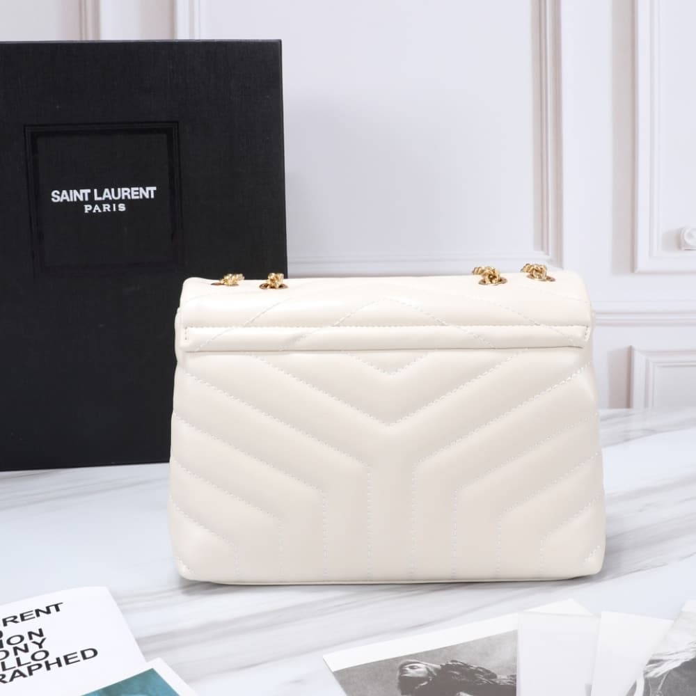 Saint Laurent Loulou Small White 25cm