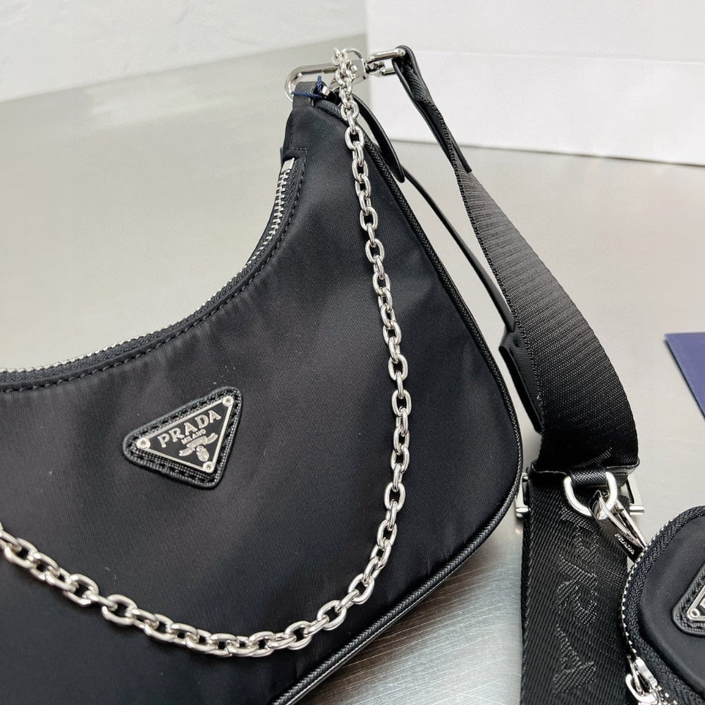 Prada Re Edition 2005 Re Nylon Bag Black 22cm 1BH204 R064 F0002 V V9L