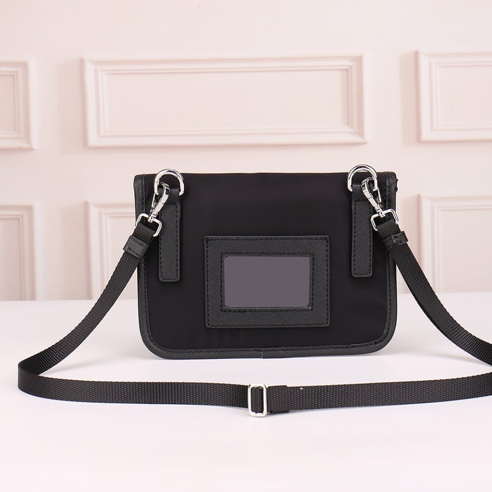 Prada Re Nylon and Saffiano Black 20Cm